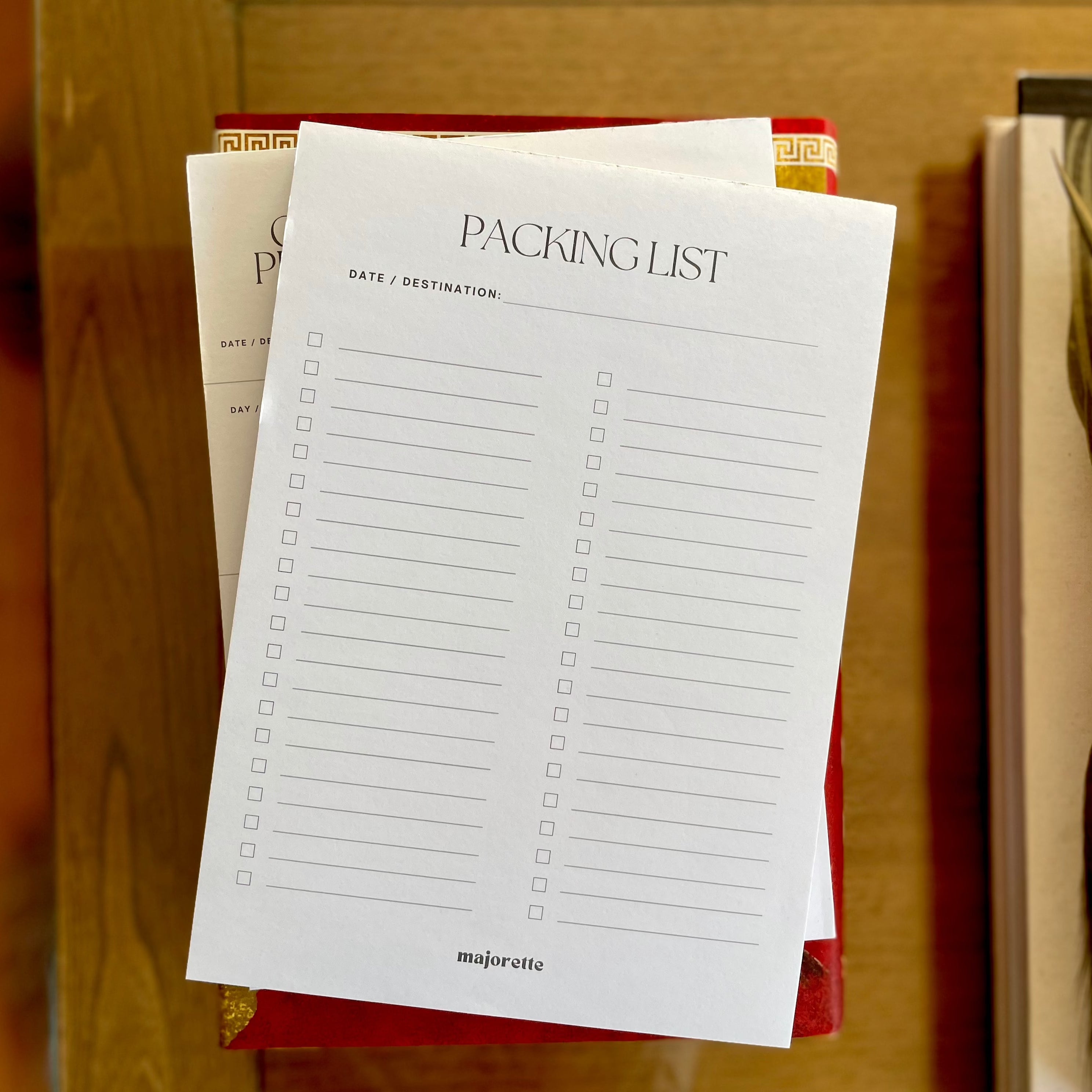 Packing List Notepad