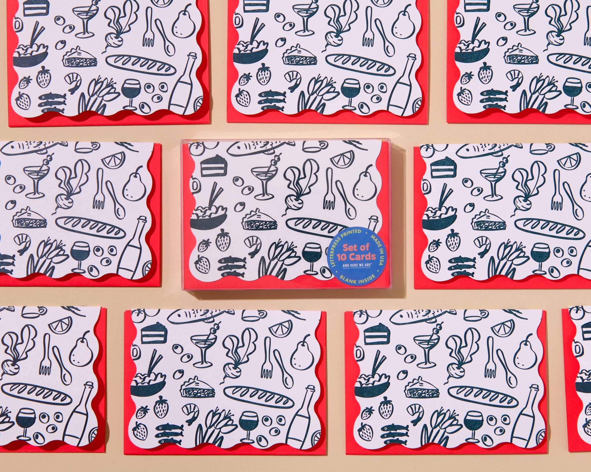 Letterpress Party Notecards / Set of 10