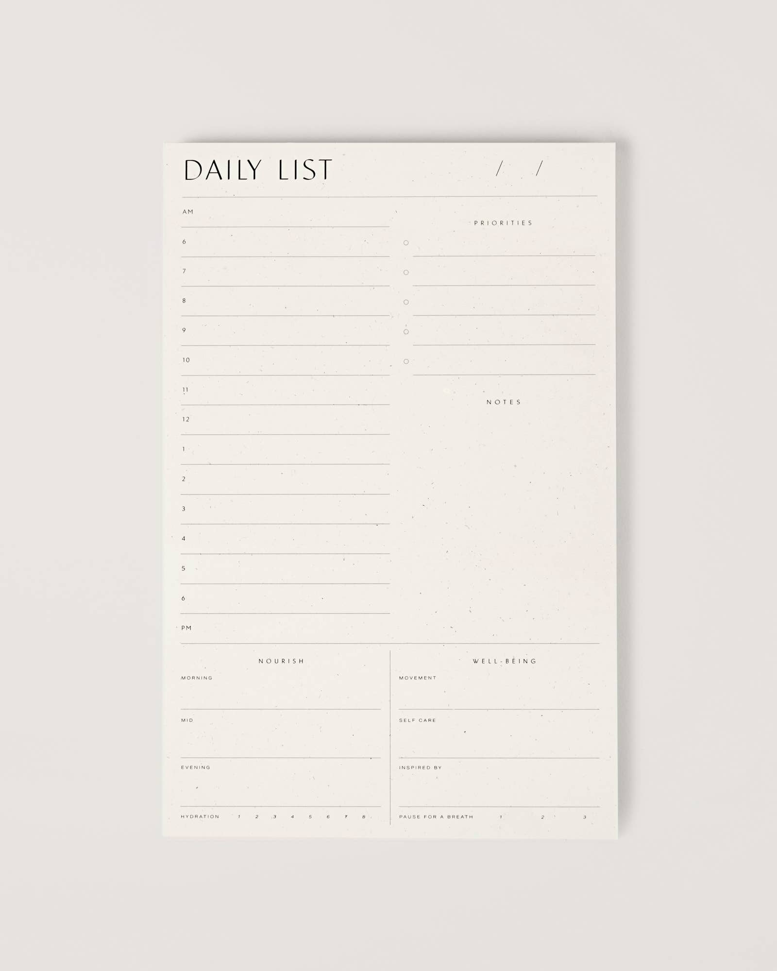 Daily List Pad by Wilde House