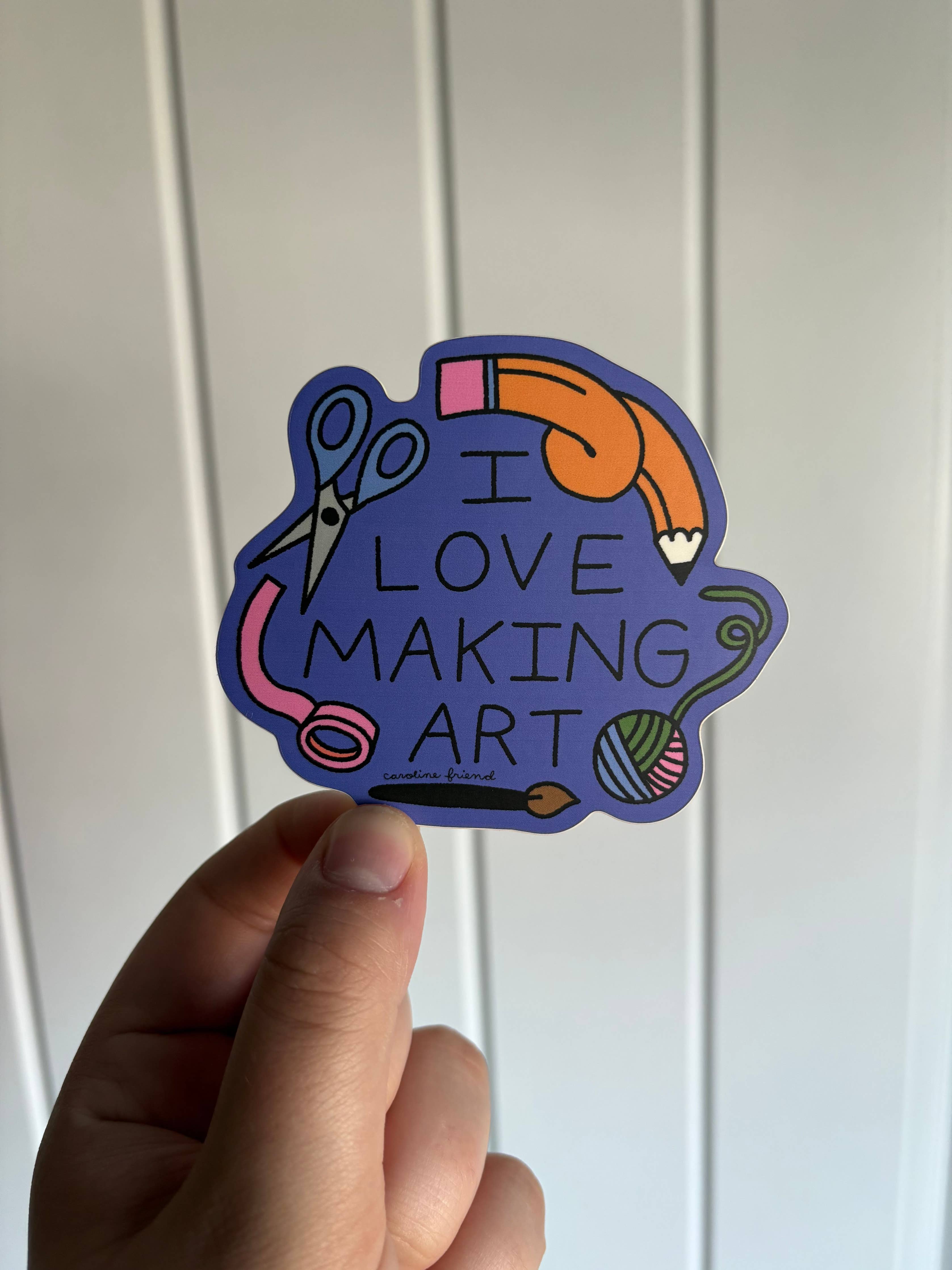 I Love Making Art Sticker