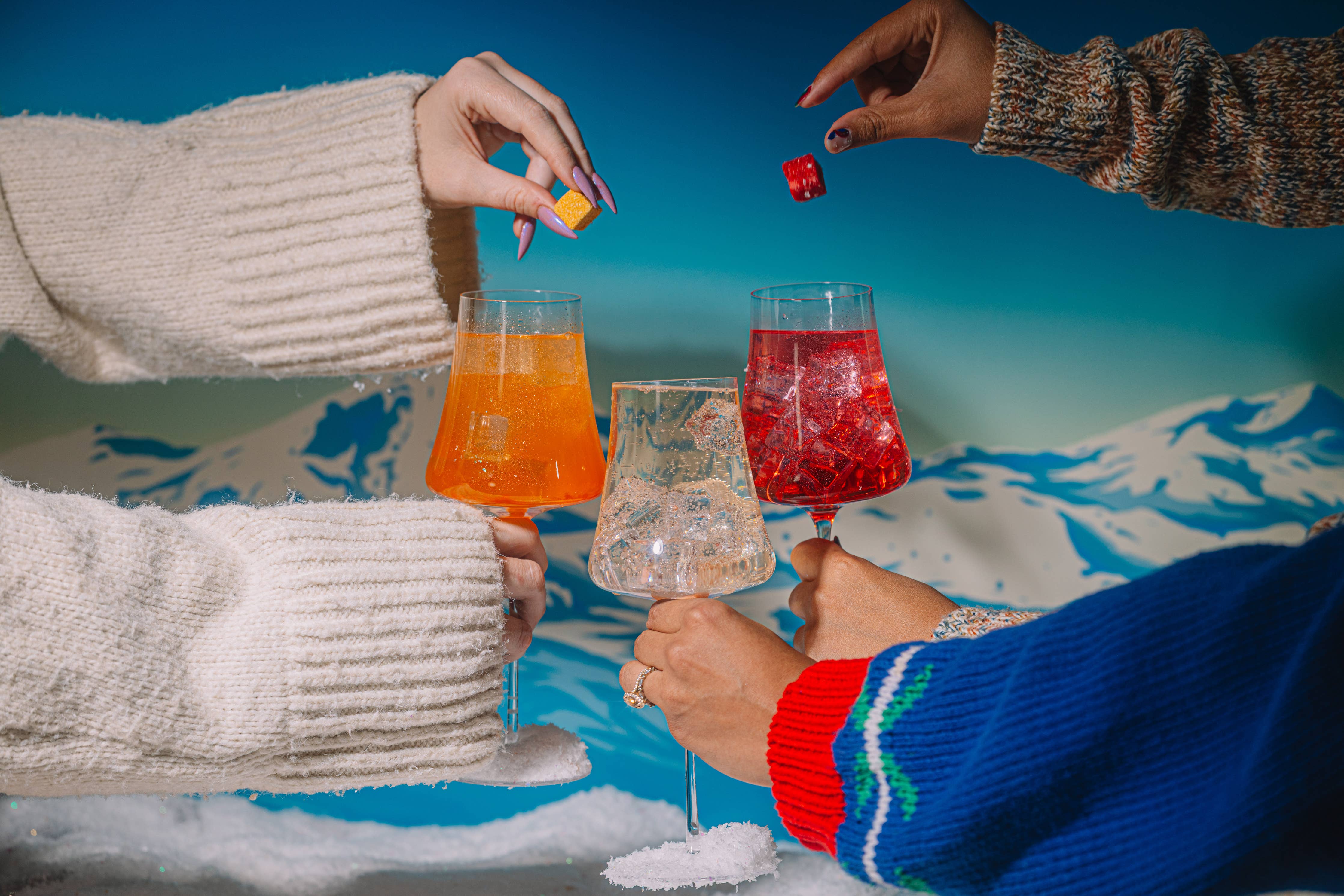 Après-Ski Winter Cocktail Cubes / Champagne/Wine