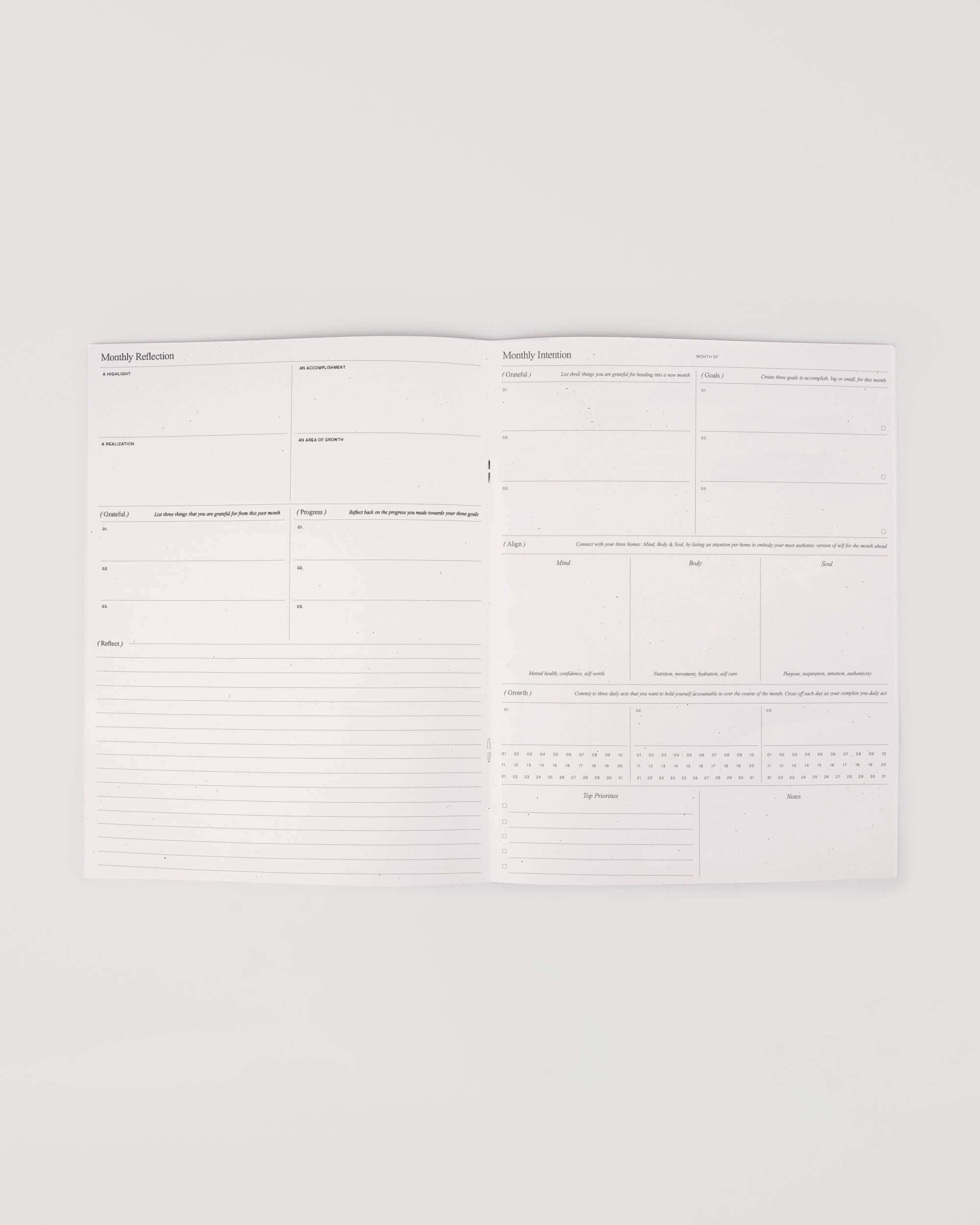 Minimalist Month Planner by Wilde House