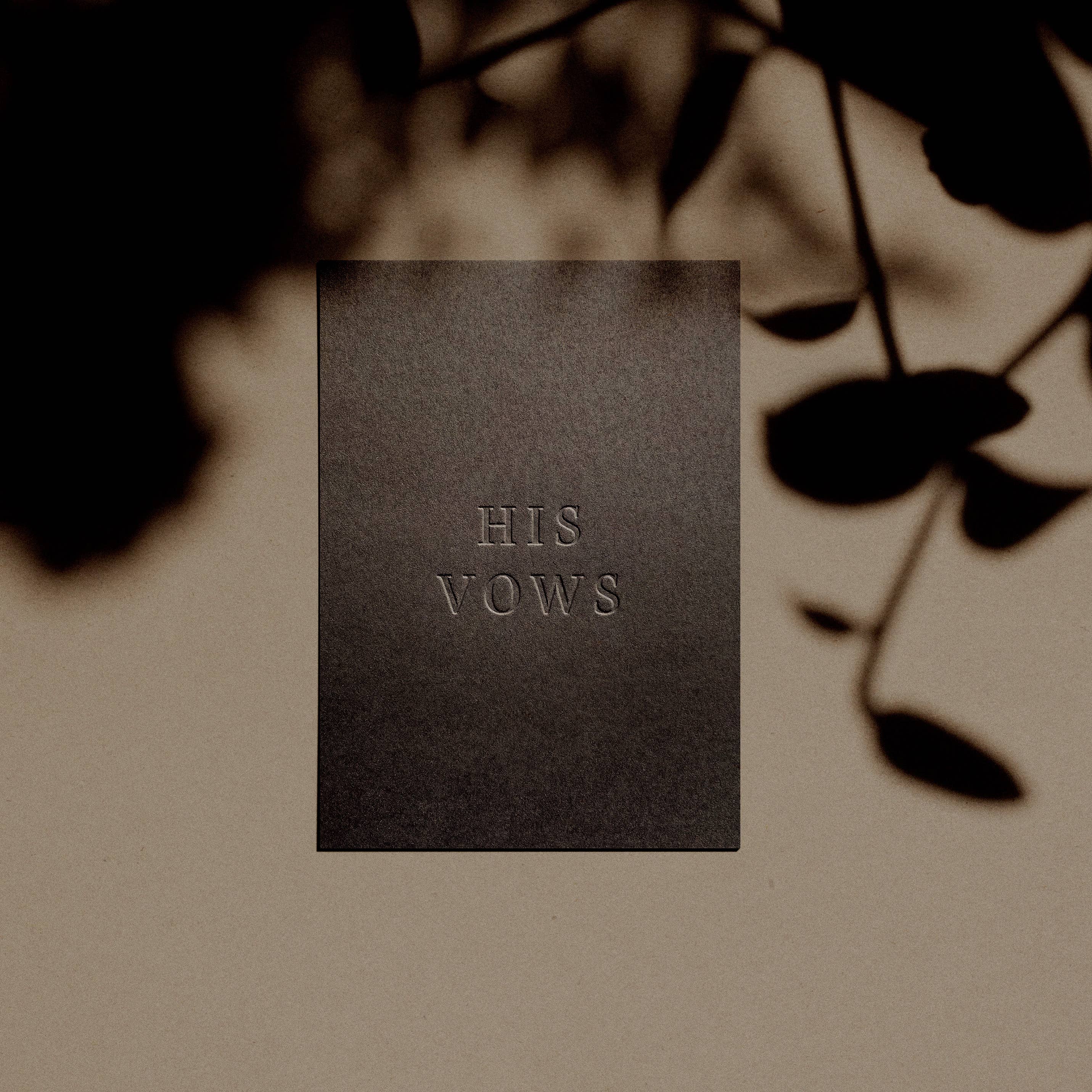 His Vows Letterpress Card Booklet
