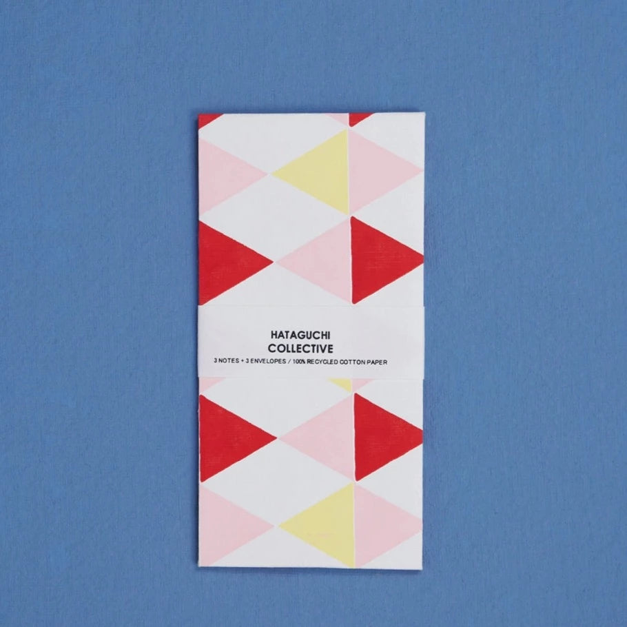 Large Envelope and Notecard Set / Pierrot Red Mix