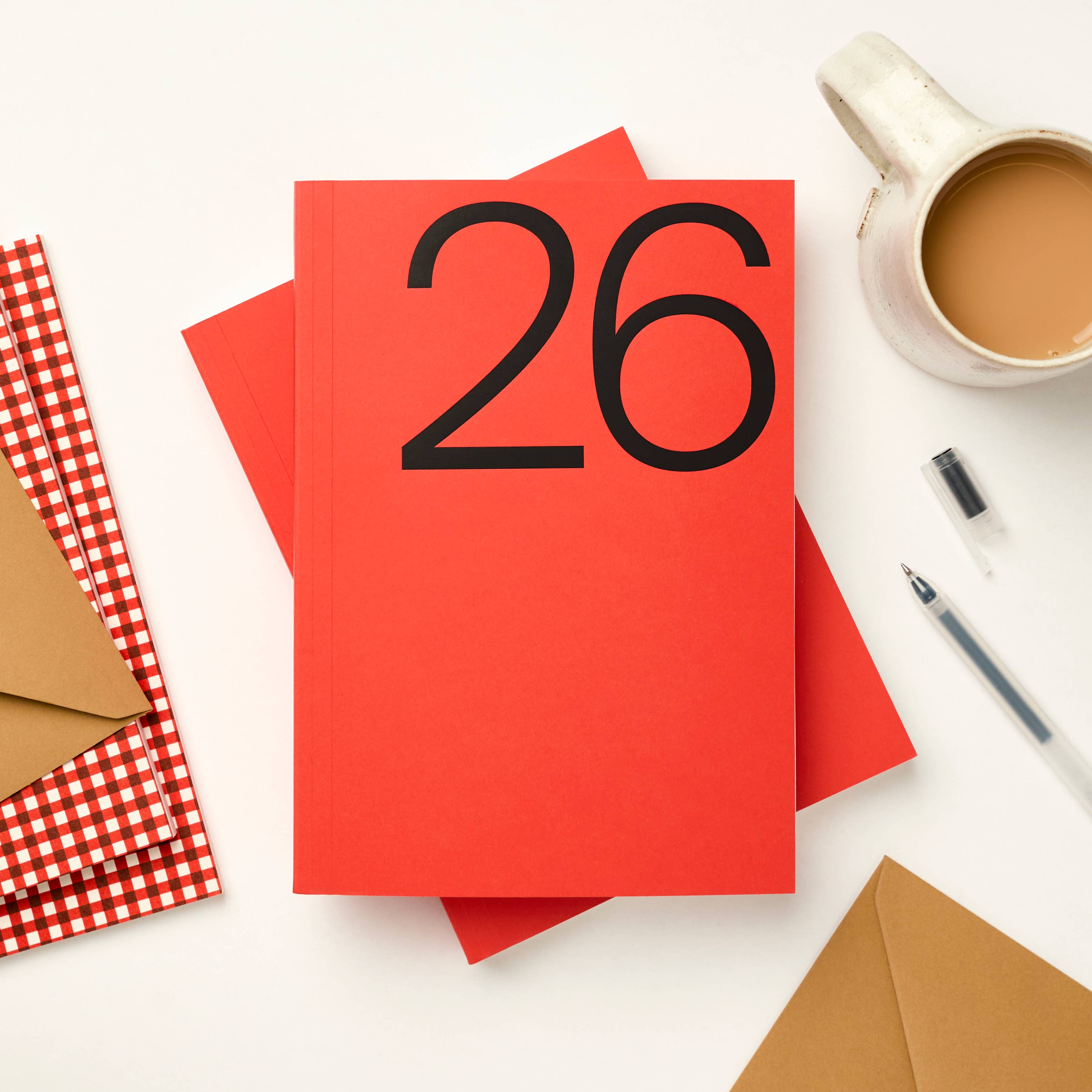 Red 2026 Planner with Black Foiled Cover