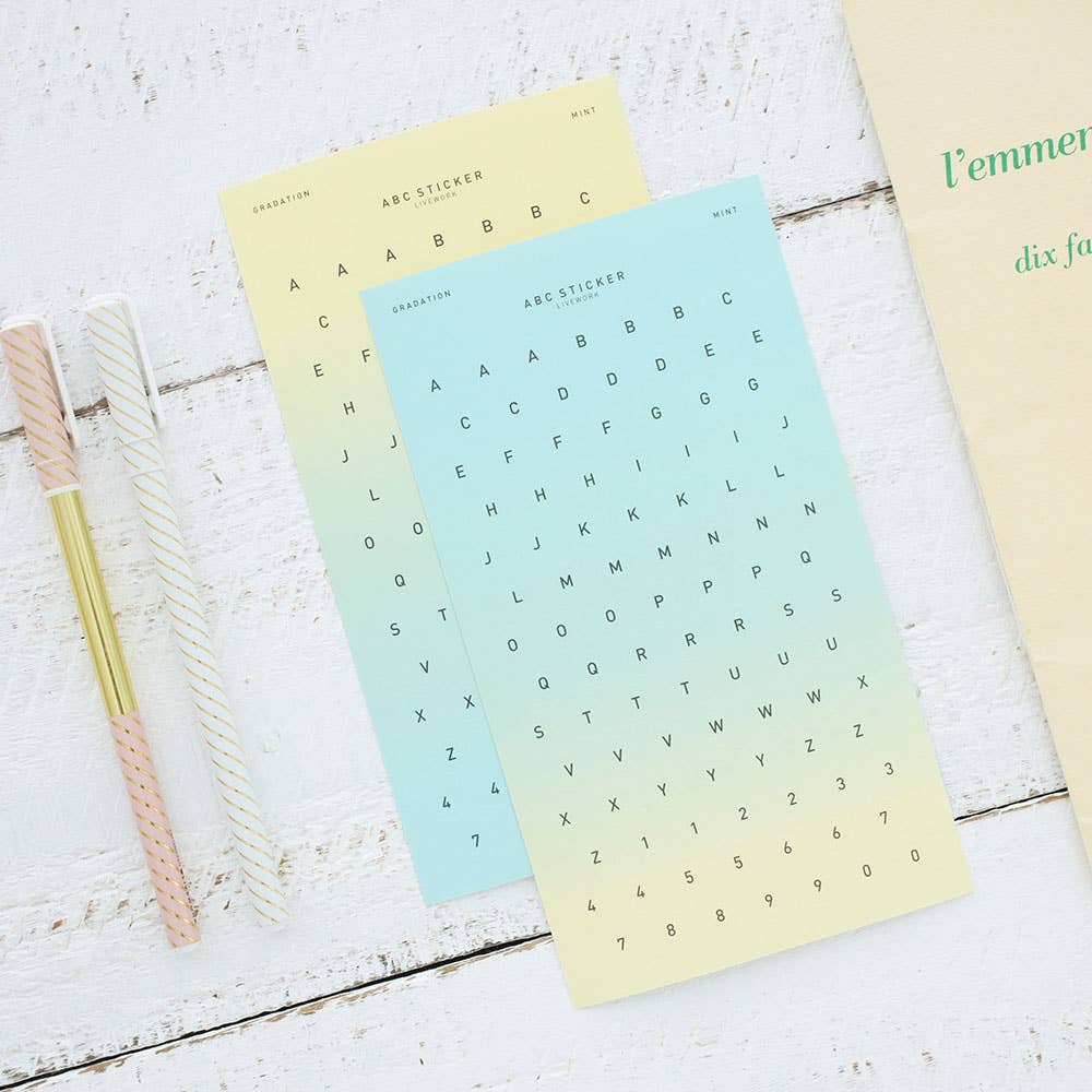 Alphabet ABC Sticker Sheet