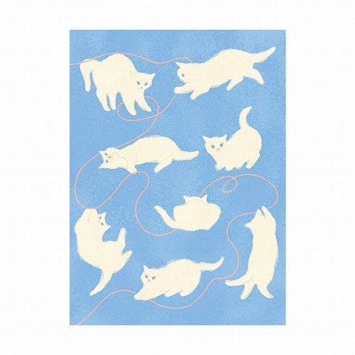 RYU-RYU x mula / Letter Set / Polka Cat & Yarn