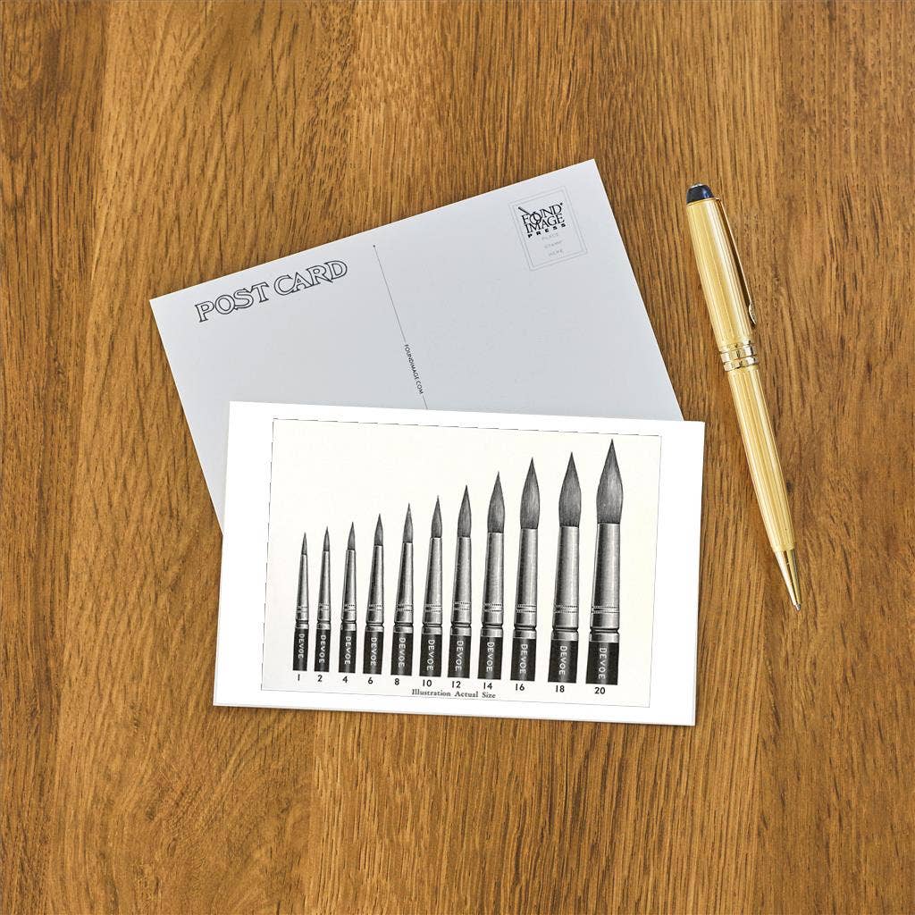 Variety of Paint Brushes Postcard