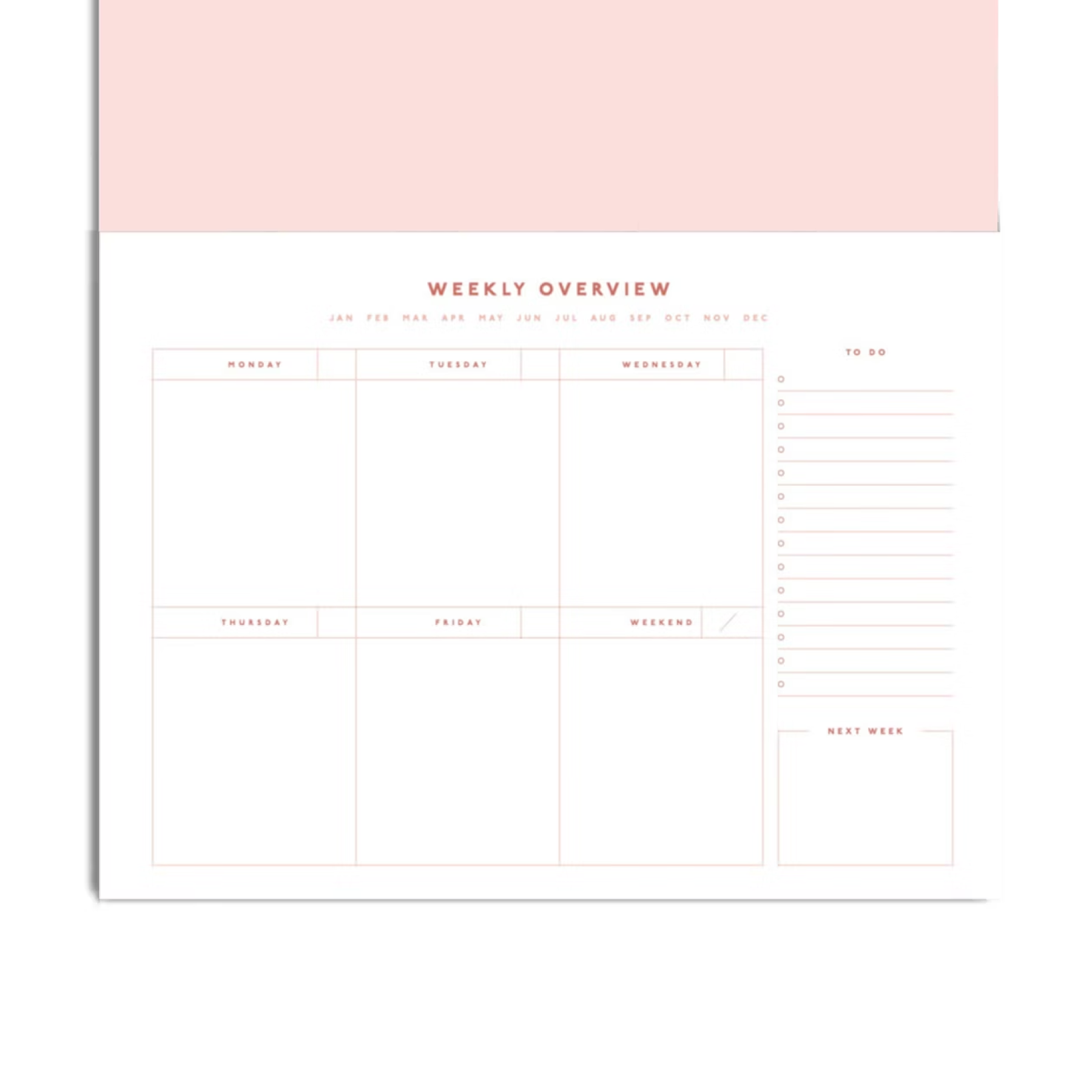 Wild Arrangement Undated Weekly Desk Planner
