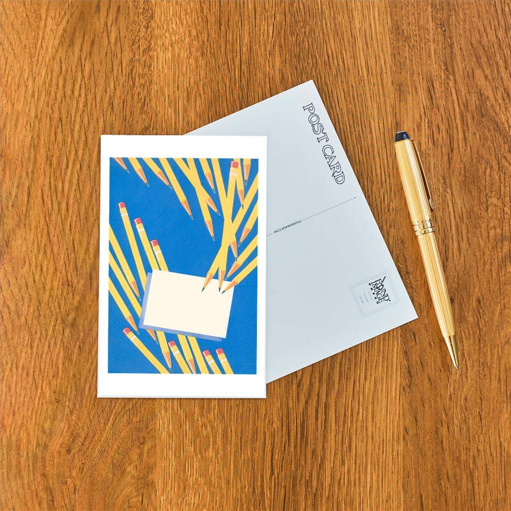 Pencils and Card Postcard