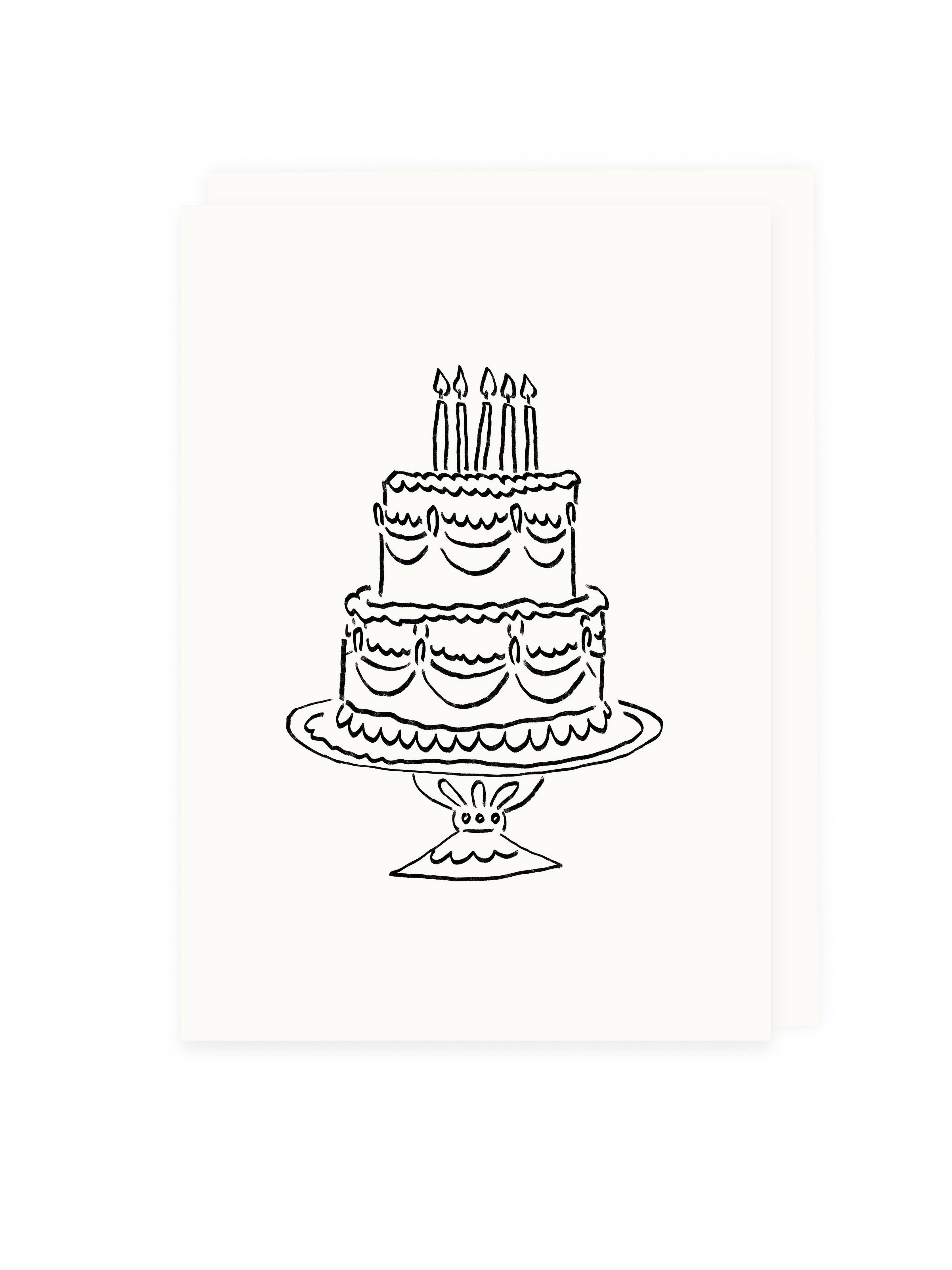 Cake Risograph Card