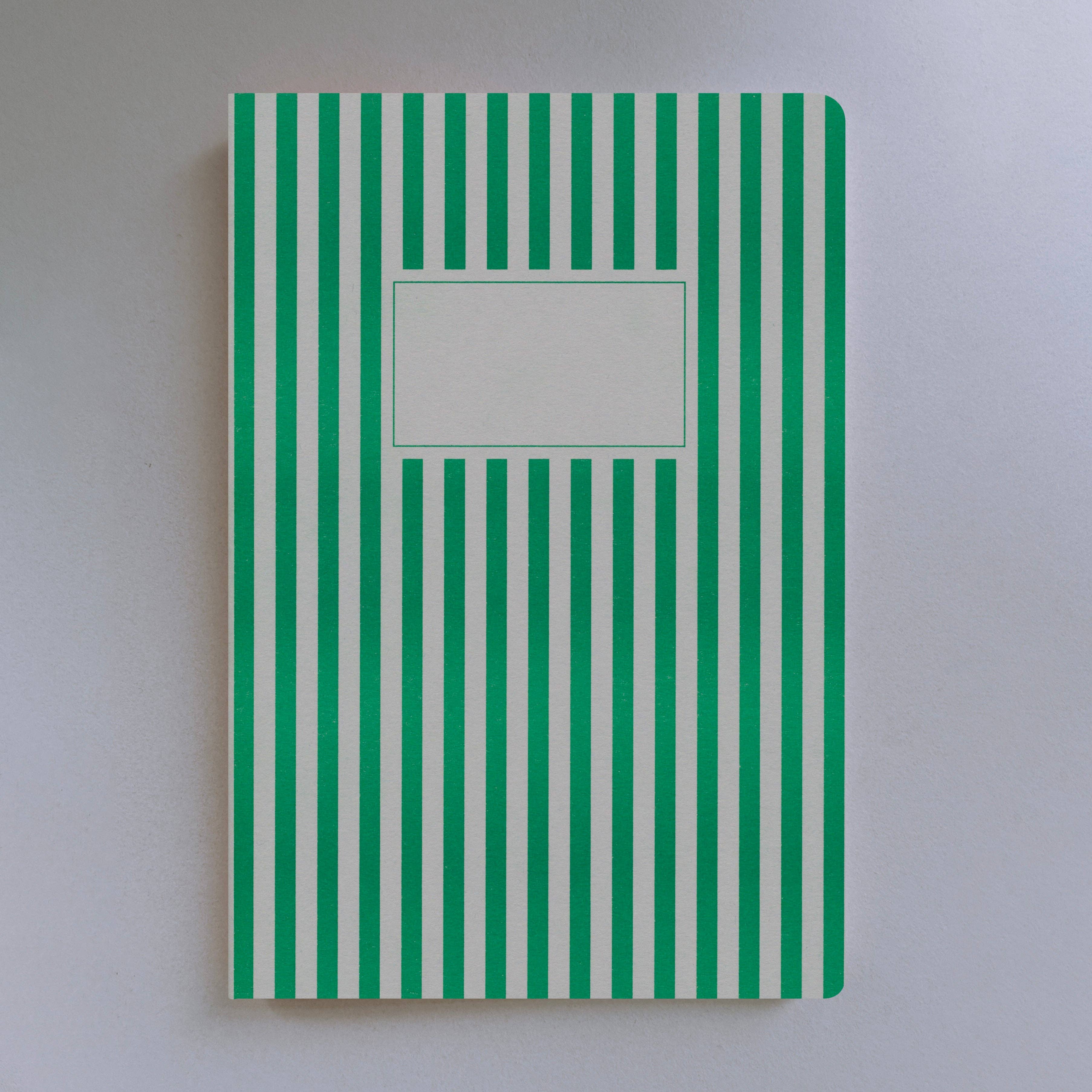 Striped Green Lined Notebook