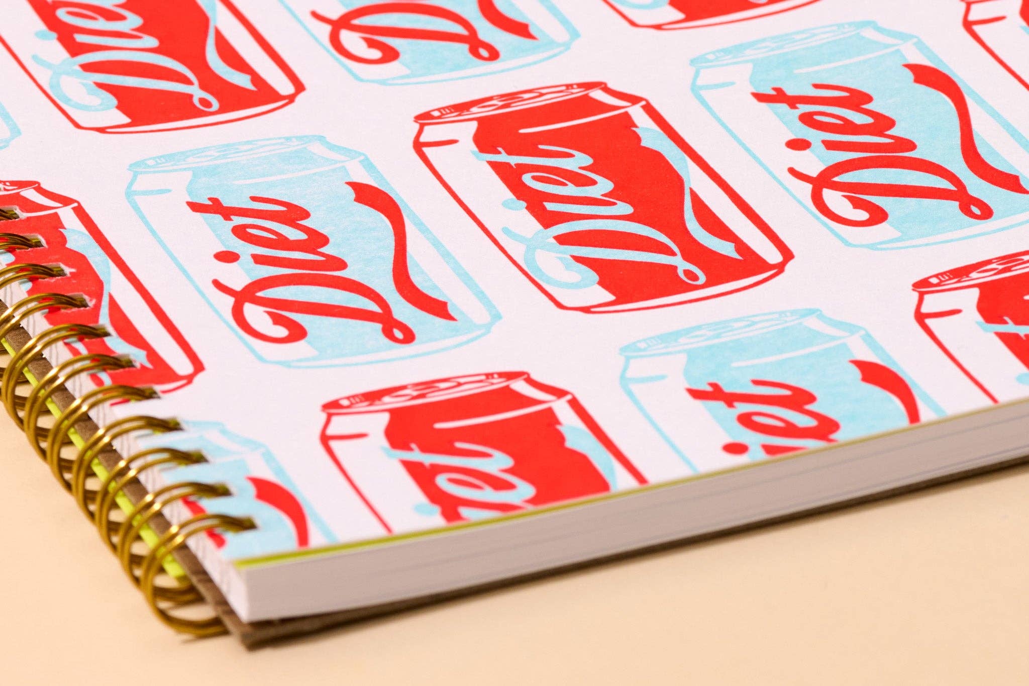 Letterpress A5 Spiral Notebook / Diet Soda
