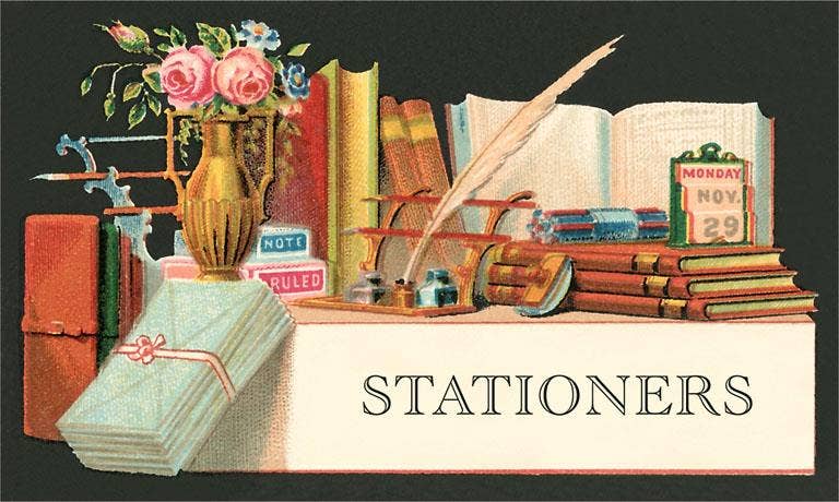 Stationers Label Postcard