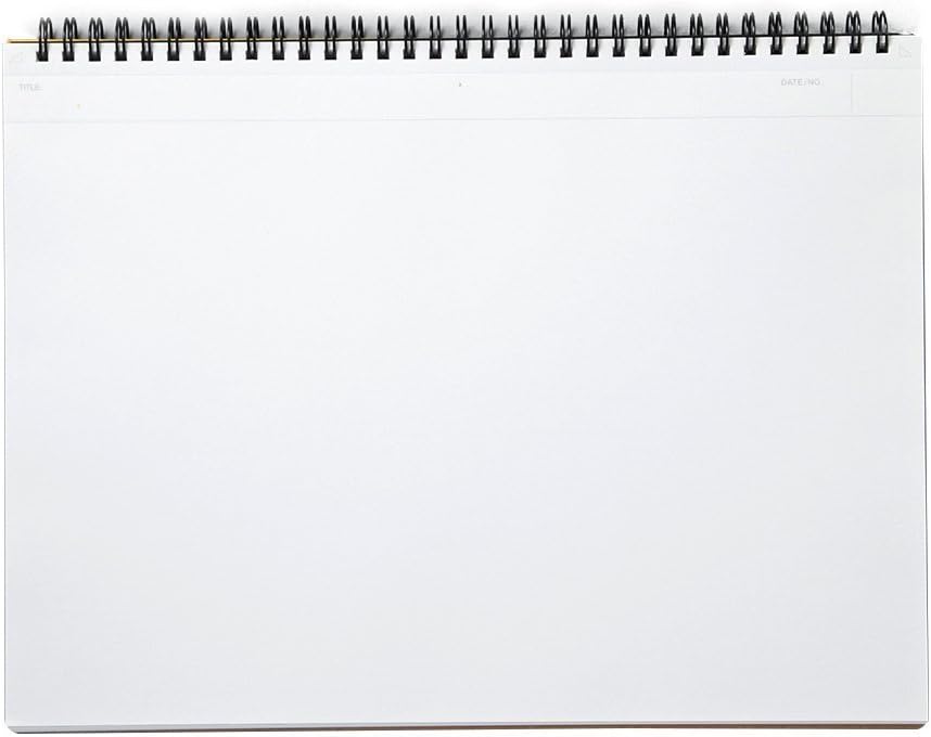 Mnemosyne A4 Blank Horizontal Spiral Notebook