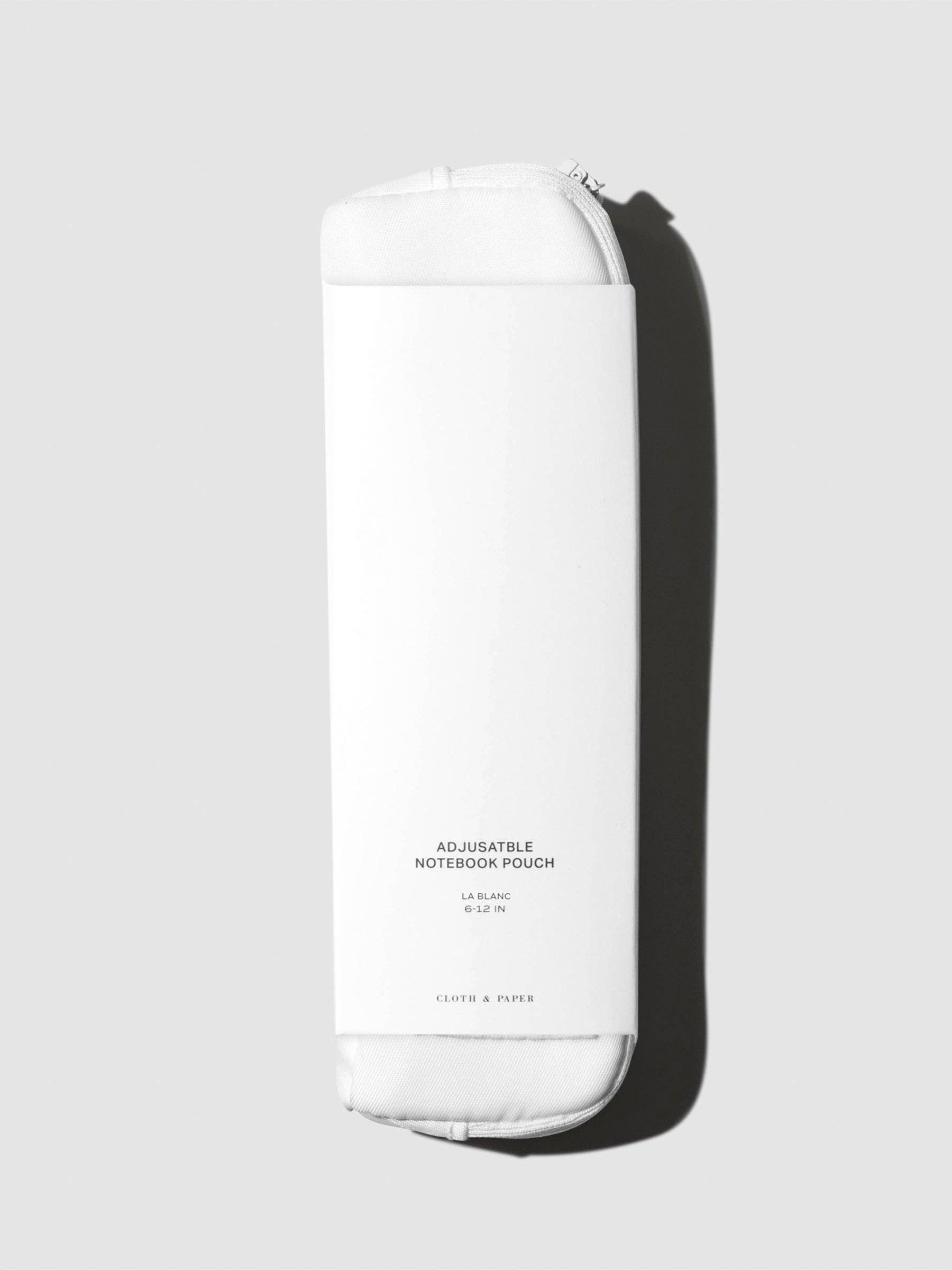 Adjustable Notebook Pouch and Pen Holder / Blanc