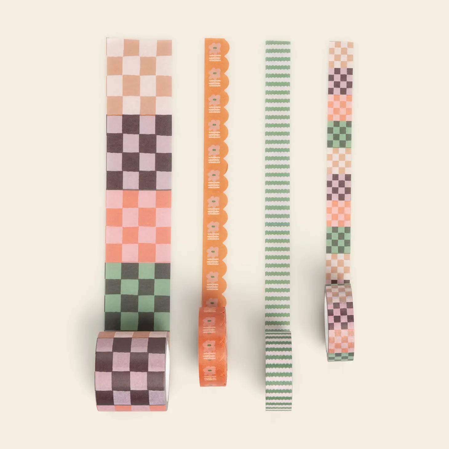 Pretty Sticky Washi Tape Set / Checks