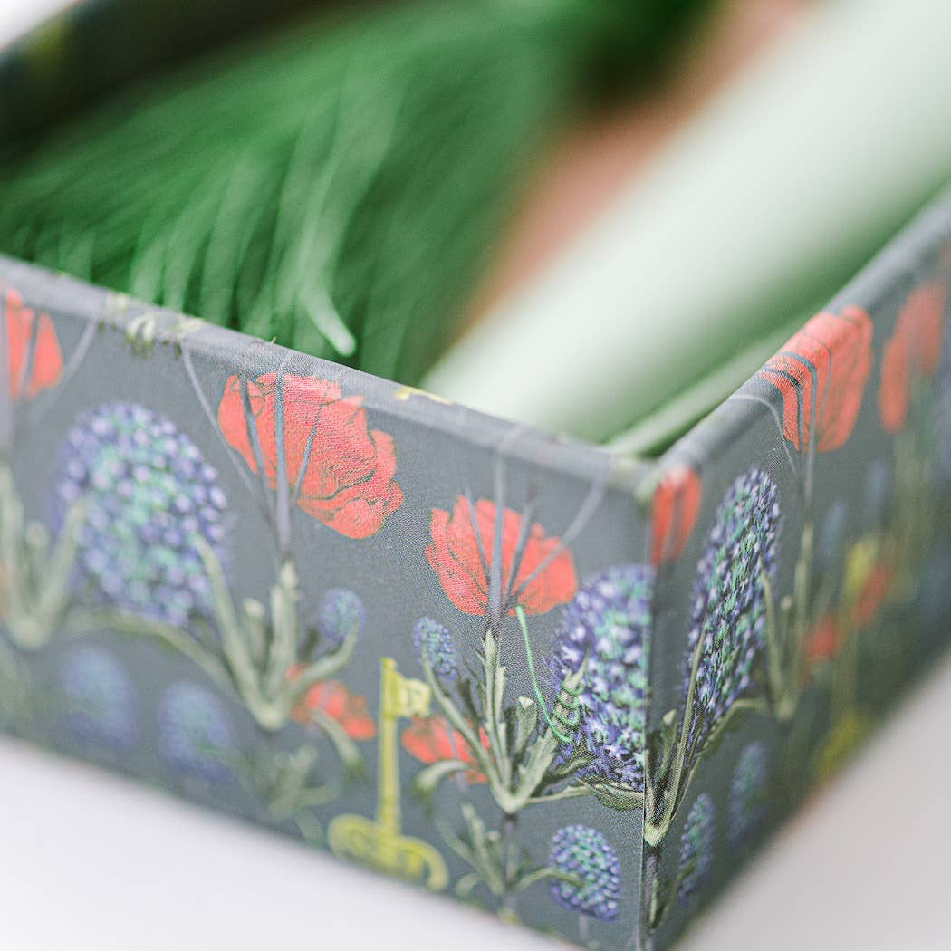 Ivory and Gold Heirloom Scissors with Case - Sage Green