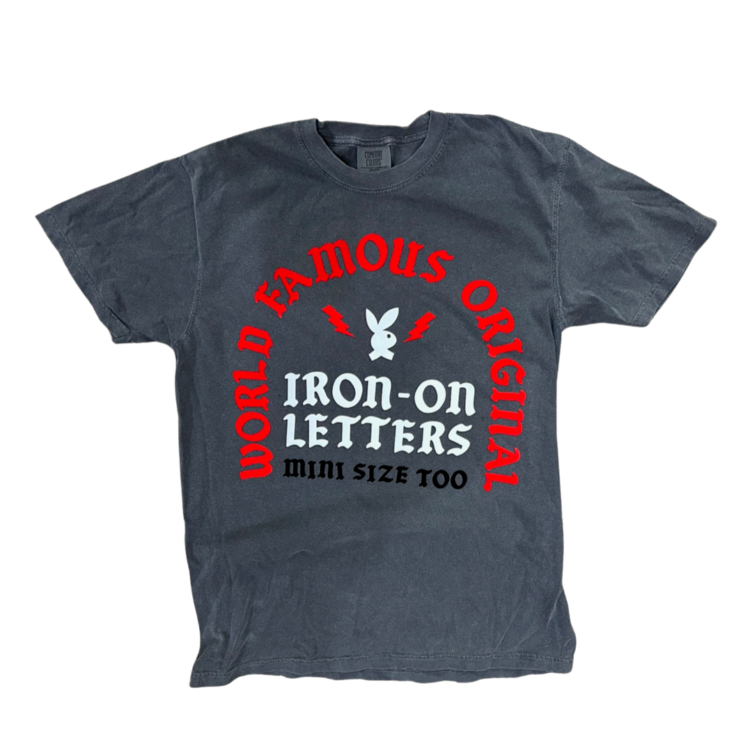 Iron-on Flocked Letter Sets/ Mini Red