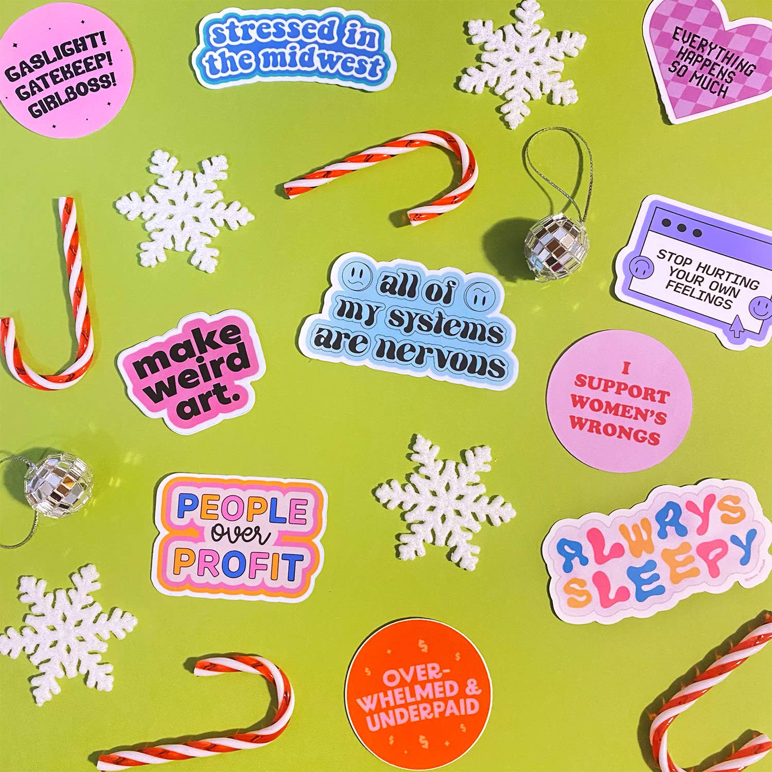 Stop hurting your own feelings sticker