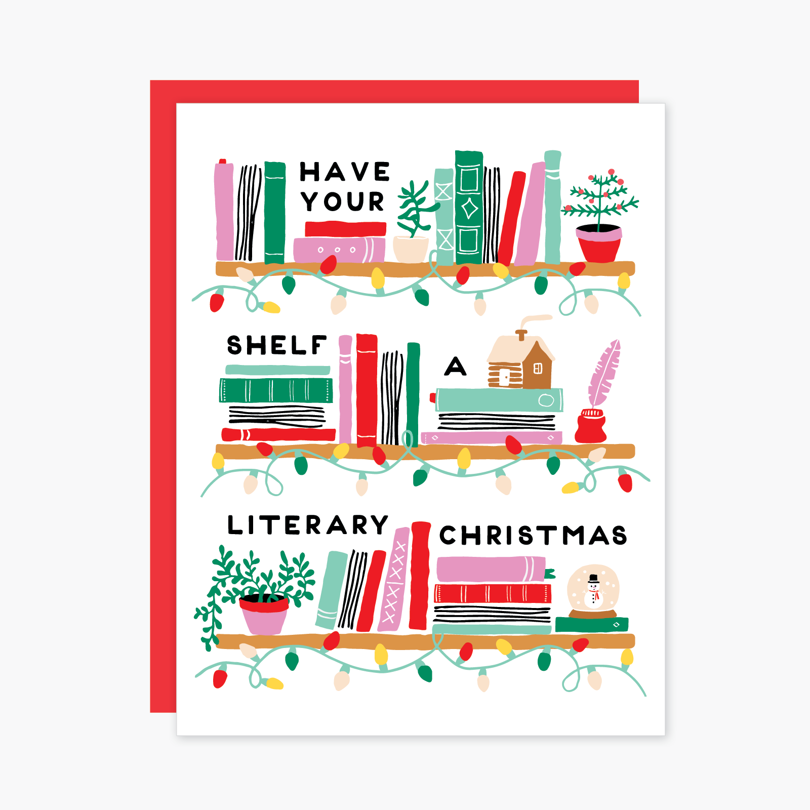 Literary Christmas Holiday Card