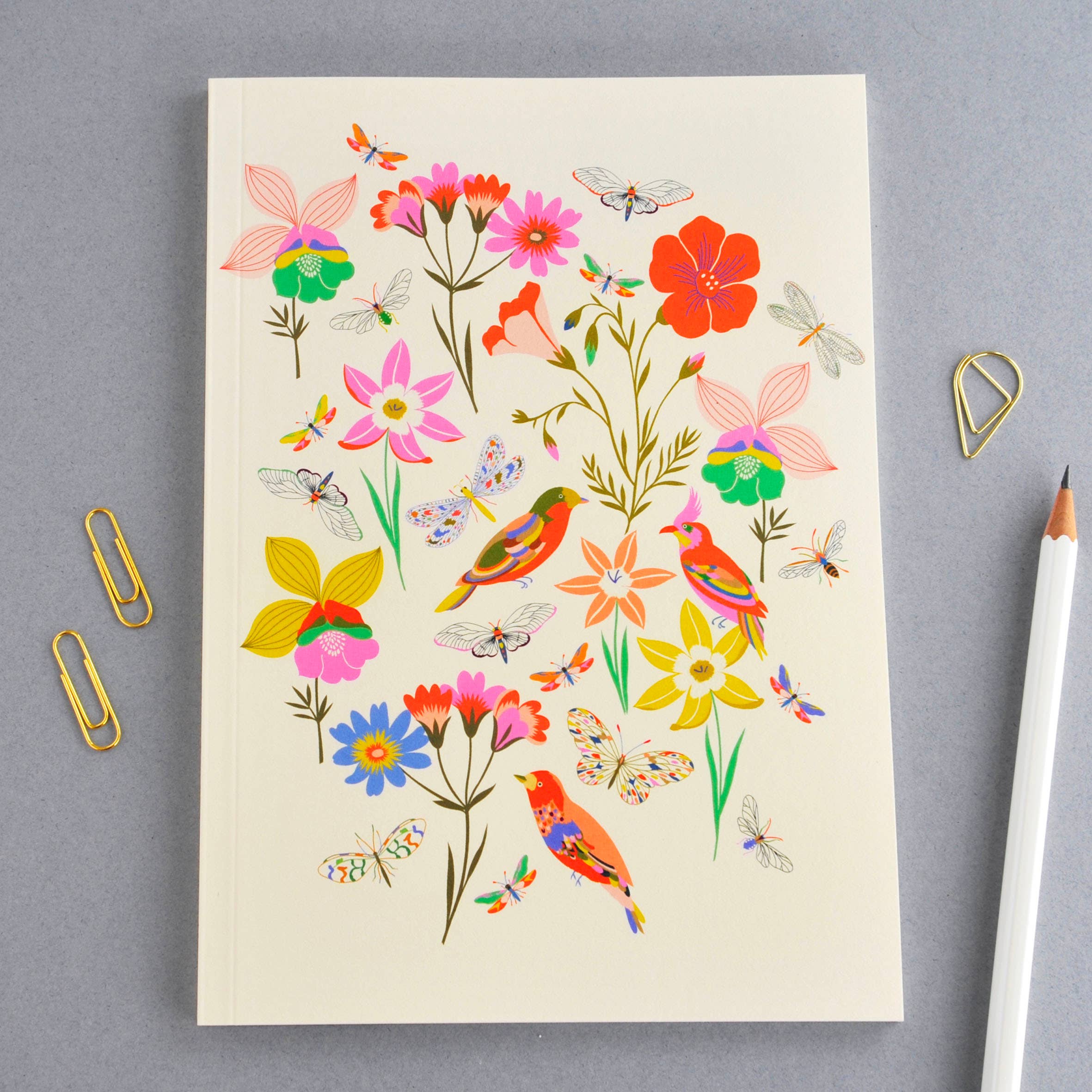Birds and Bees Perfect Bound Notebook