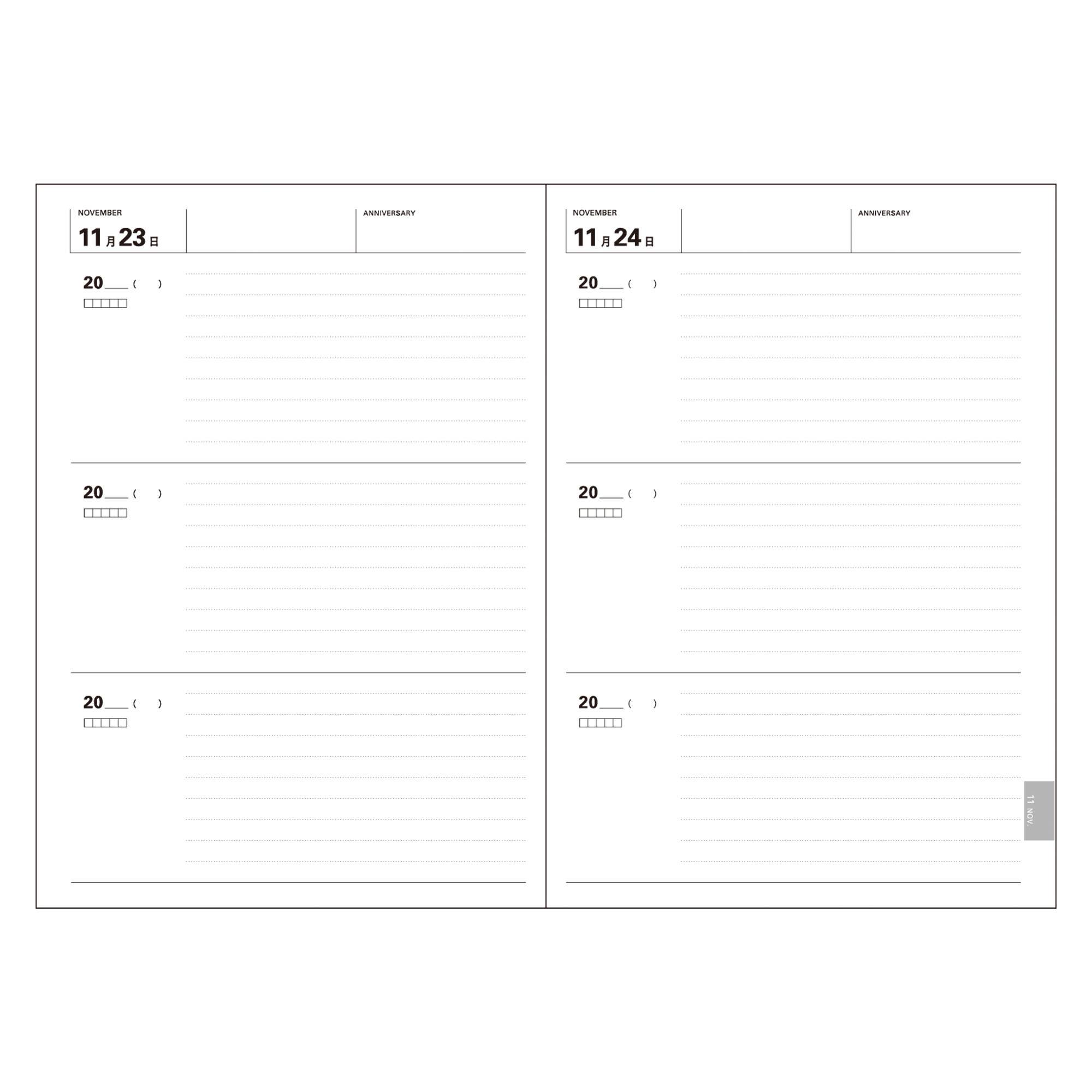 Undated Three Years Diary / Pink