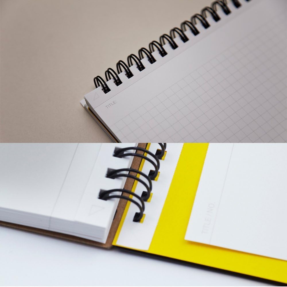 Mnemosyne A4 Blank Horizontal Spiral Notebook