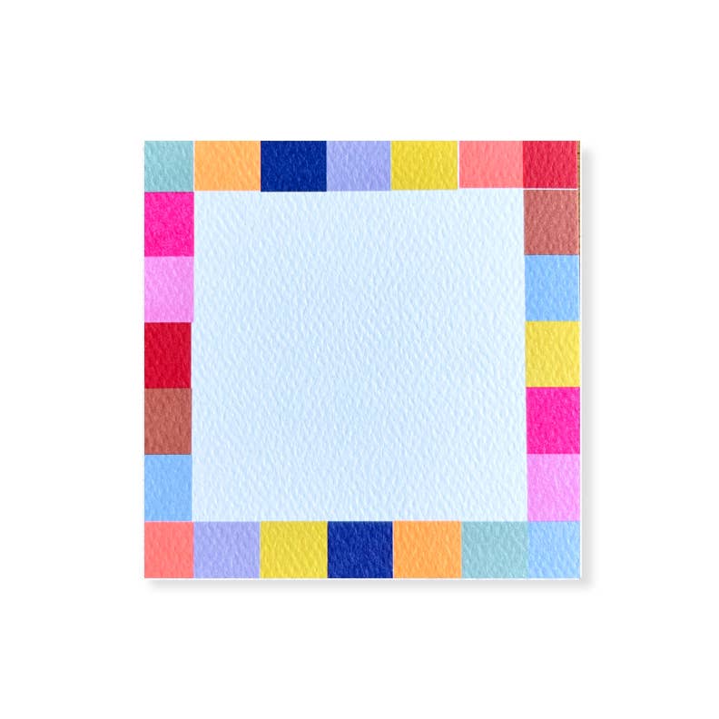 Checkered Square Notes / Set of 48