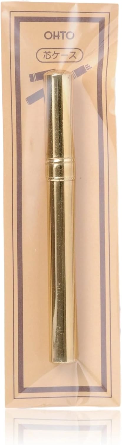 OHTO Wood Mechanical Sharp Pencil Brass Lead Case