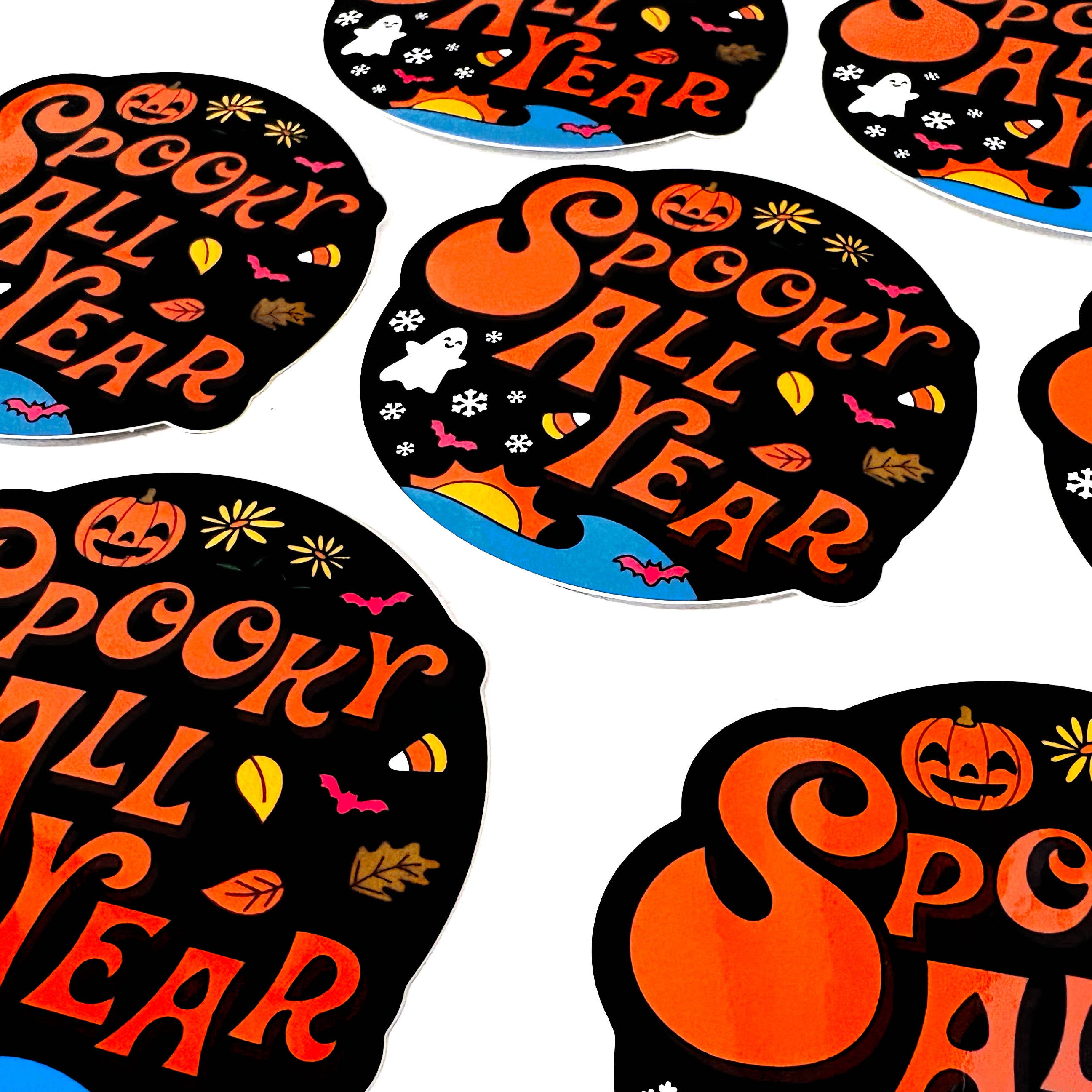 Spooky All Year Halloween Vinyl Sticker