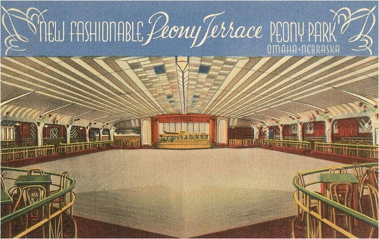 Omaha Peony Park Dance Hall Postcard