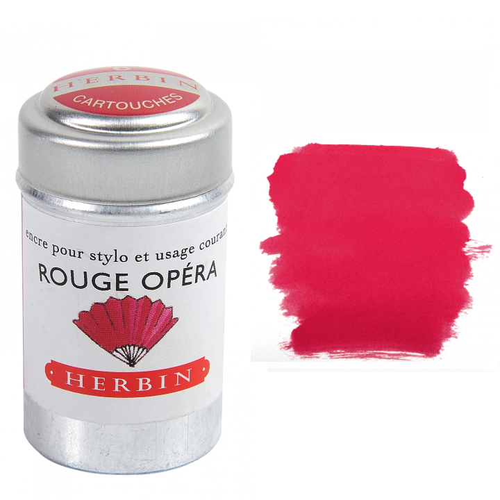 Herbin Fountain Pen Ink Cartridges / Tin of 6 / Various colors