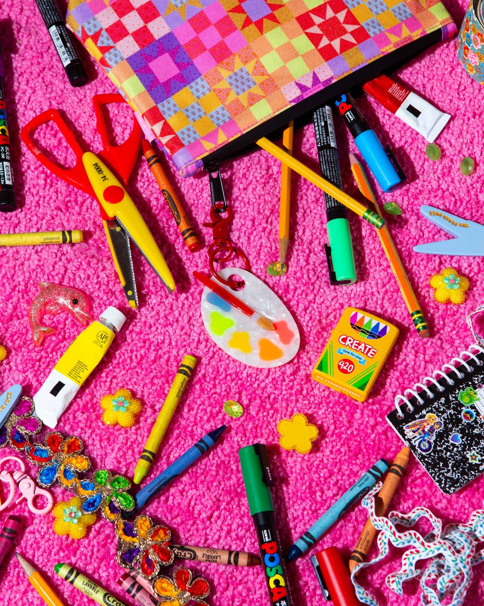 Paint Palette Bag Charm