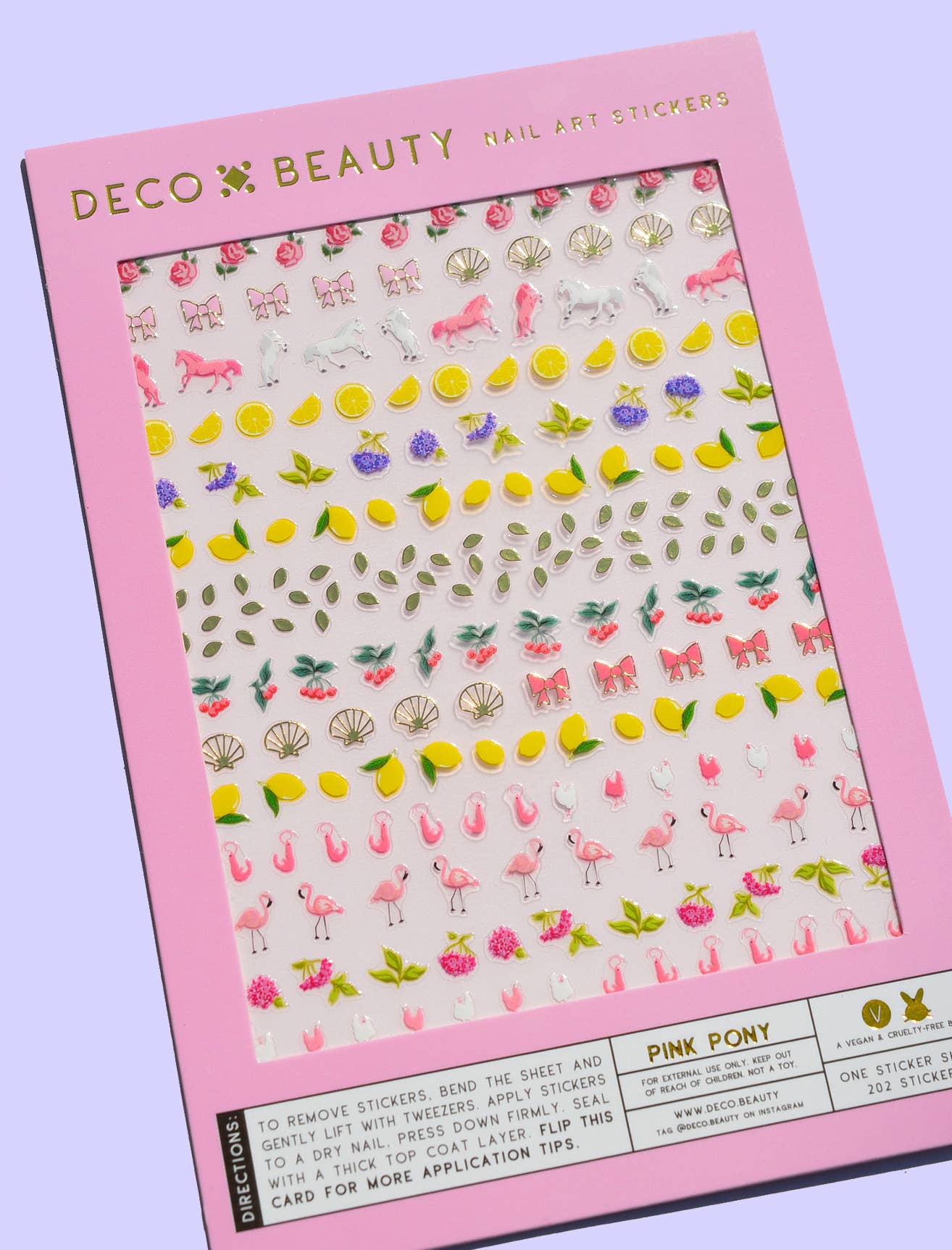 Nail Art Stickers / Pink Pony