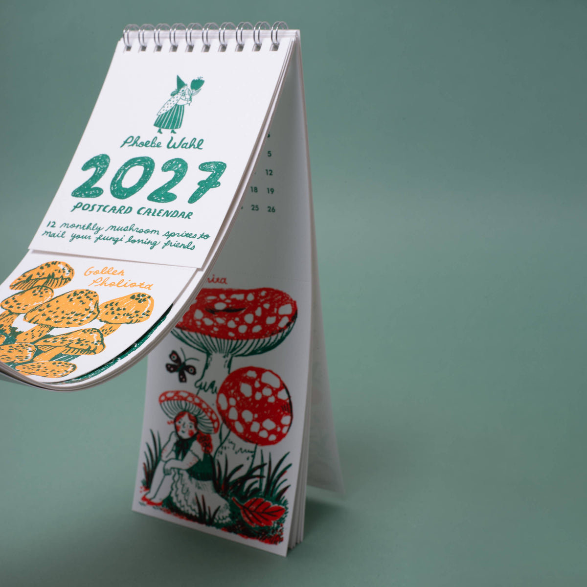 2027 Gnomes & Mushrooms Postcard Wall Calendar by Phoebe Wahl