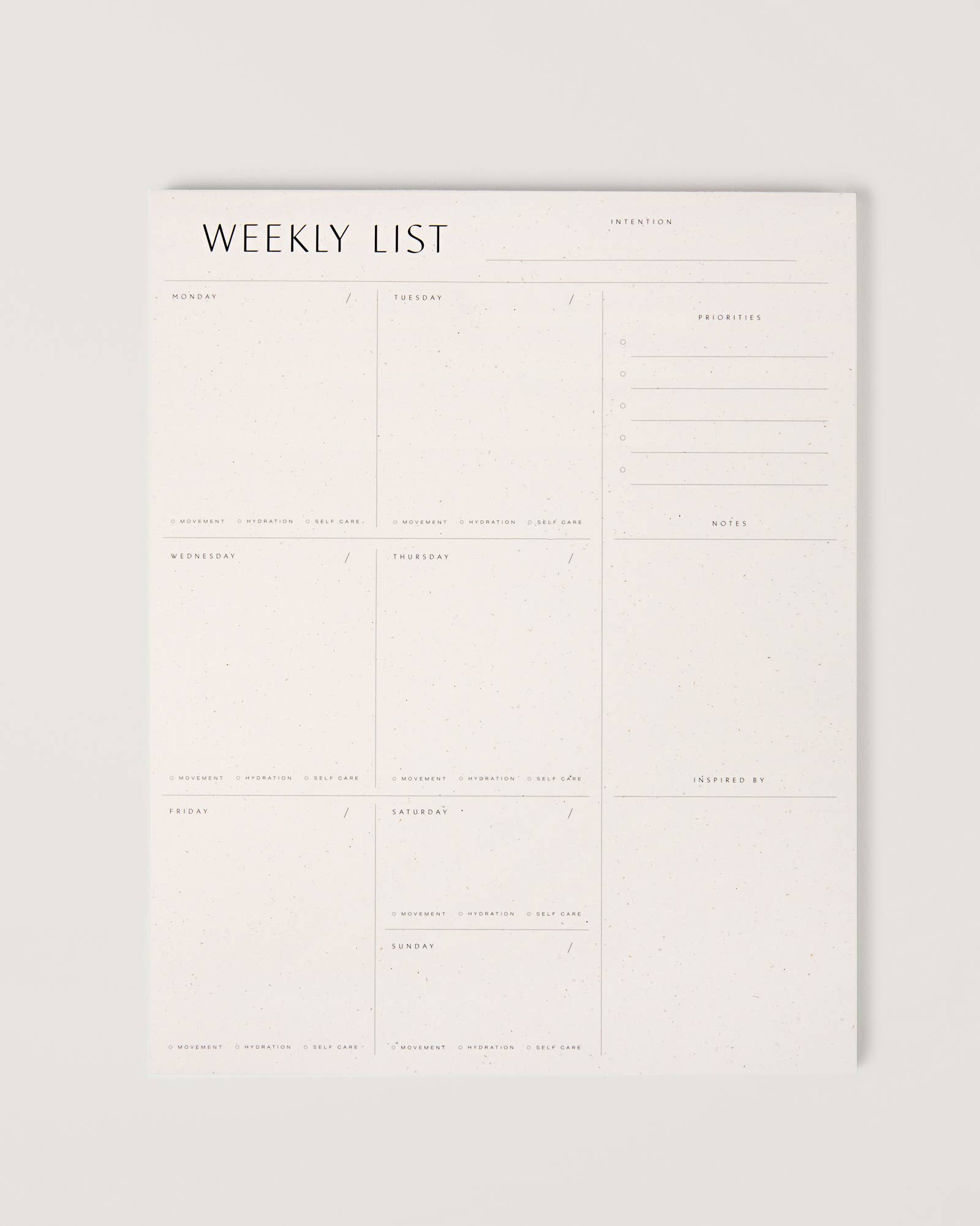 Weekly List Pad by Wilde House