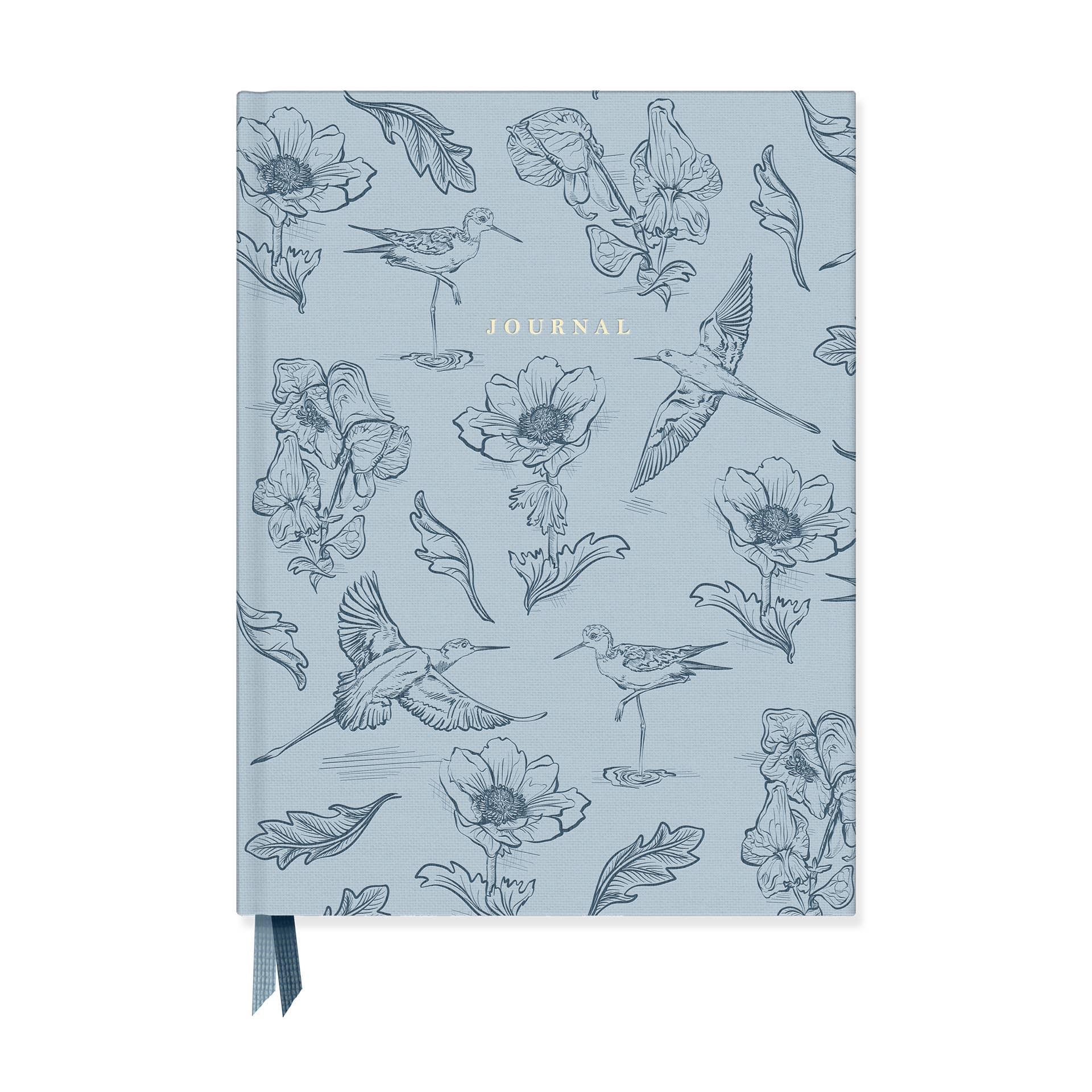 Blue Botanical Bird Toile Journal