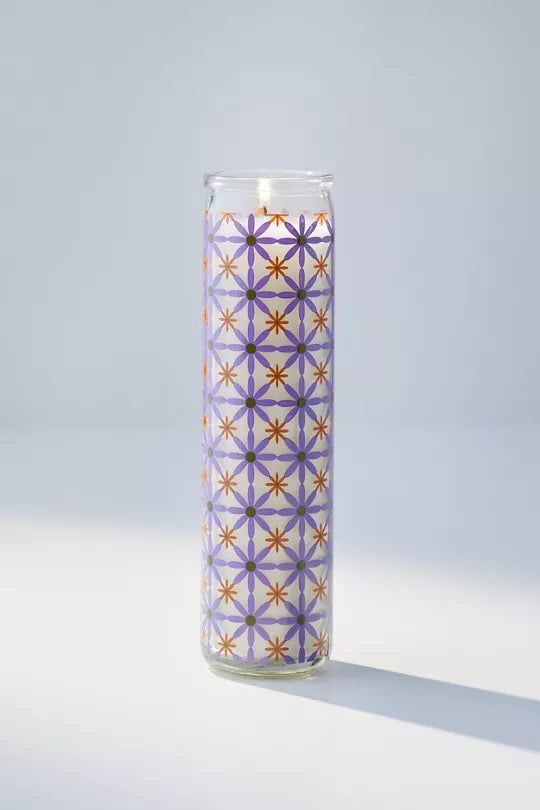 Printed Glass Pillar Candles