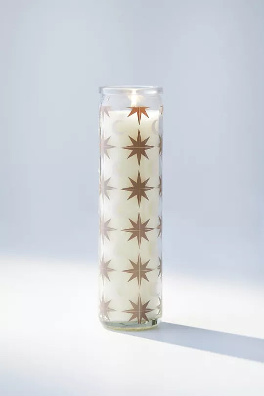 Printed Glass Pillar Candles