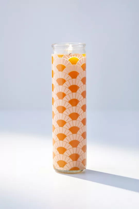 Printed Glass Pillar Candles