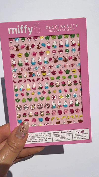 Nail Art Stickers - MIFFY IN THE GARDEN