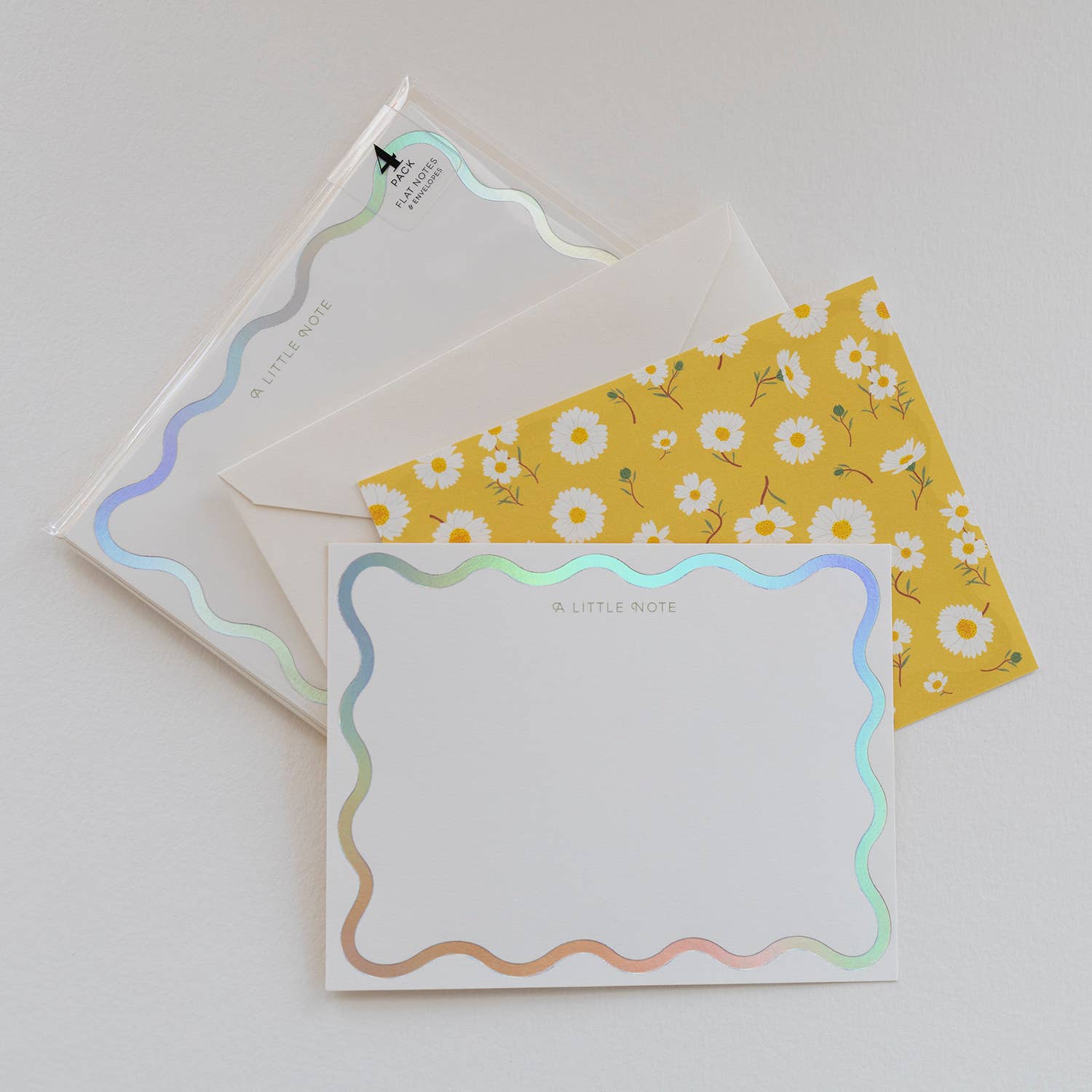 "A LITTLE NOTE" DAISY Notecards | Set of 4