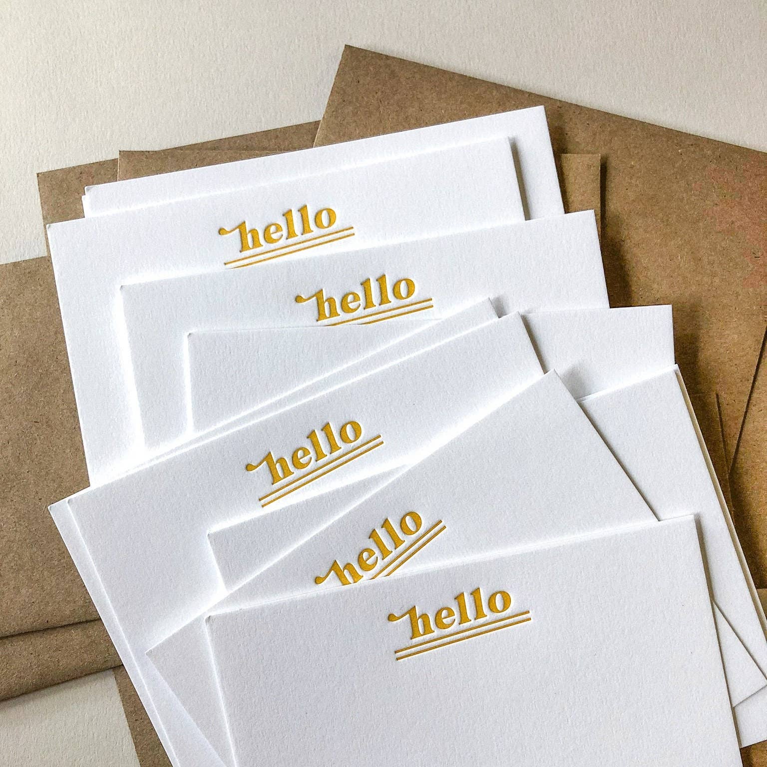 Hello Letterpress Notecard Set