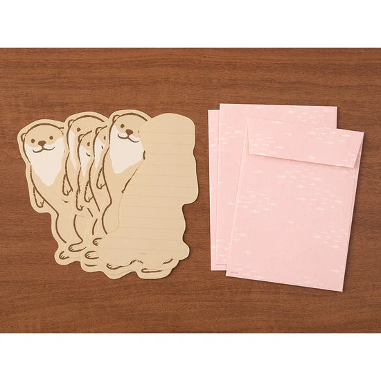 Midori Letter Set Die Cut / Animal Shapes / Otter