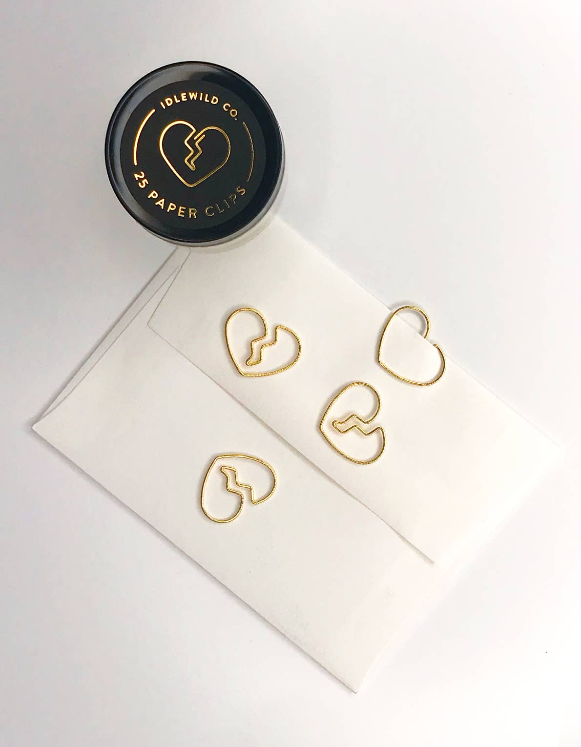 Gold Plated Paper Clips / Broken Heart