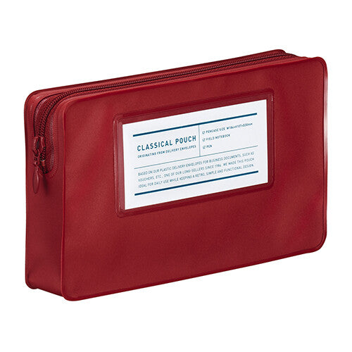 Kokuyo Classic Organizer Pouch / Pen Case / Red