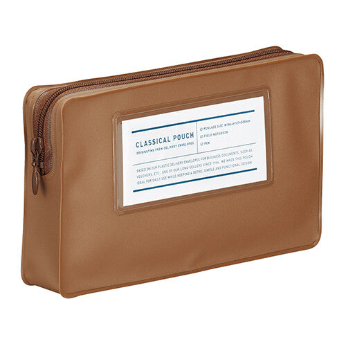 Kokuyo Classic Organizer Pouch / Pen Case / Tan
