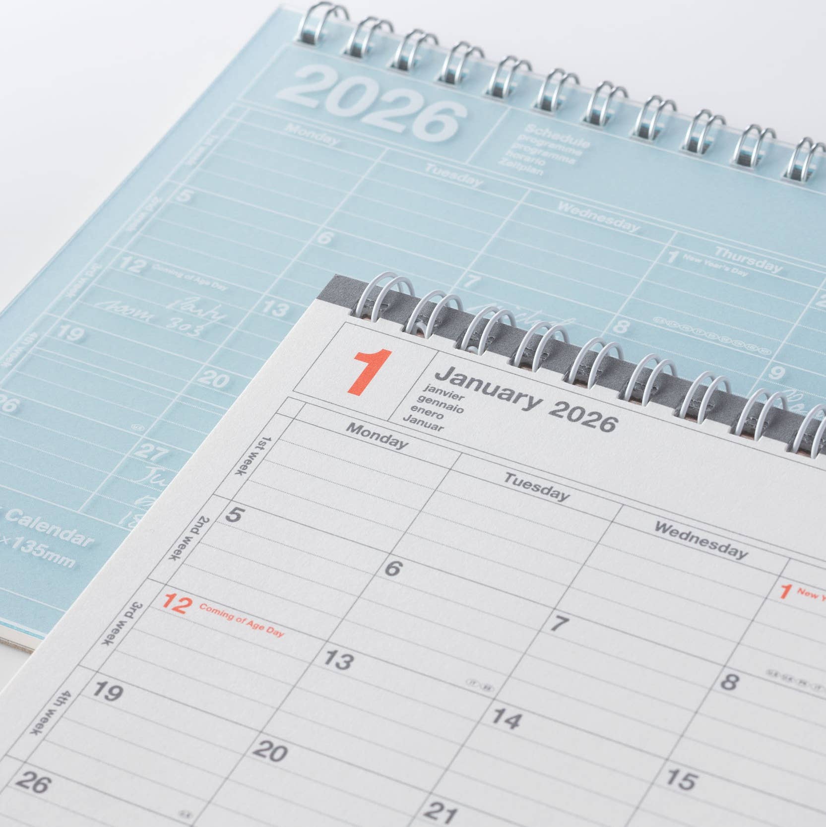 MarkStyle Notebook Calendar 2026 / B7 / Valencia Orange