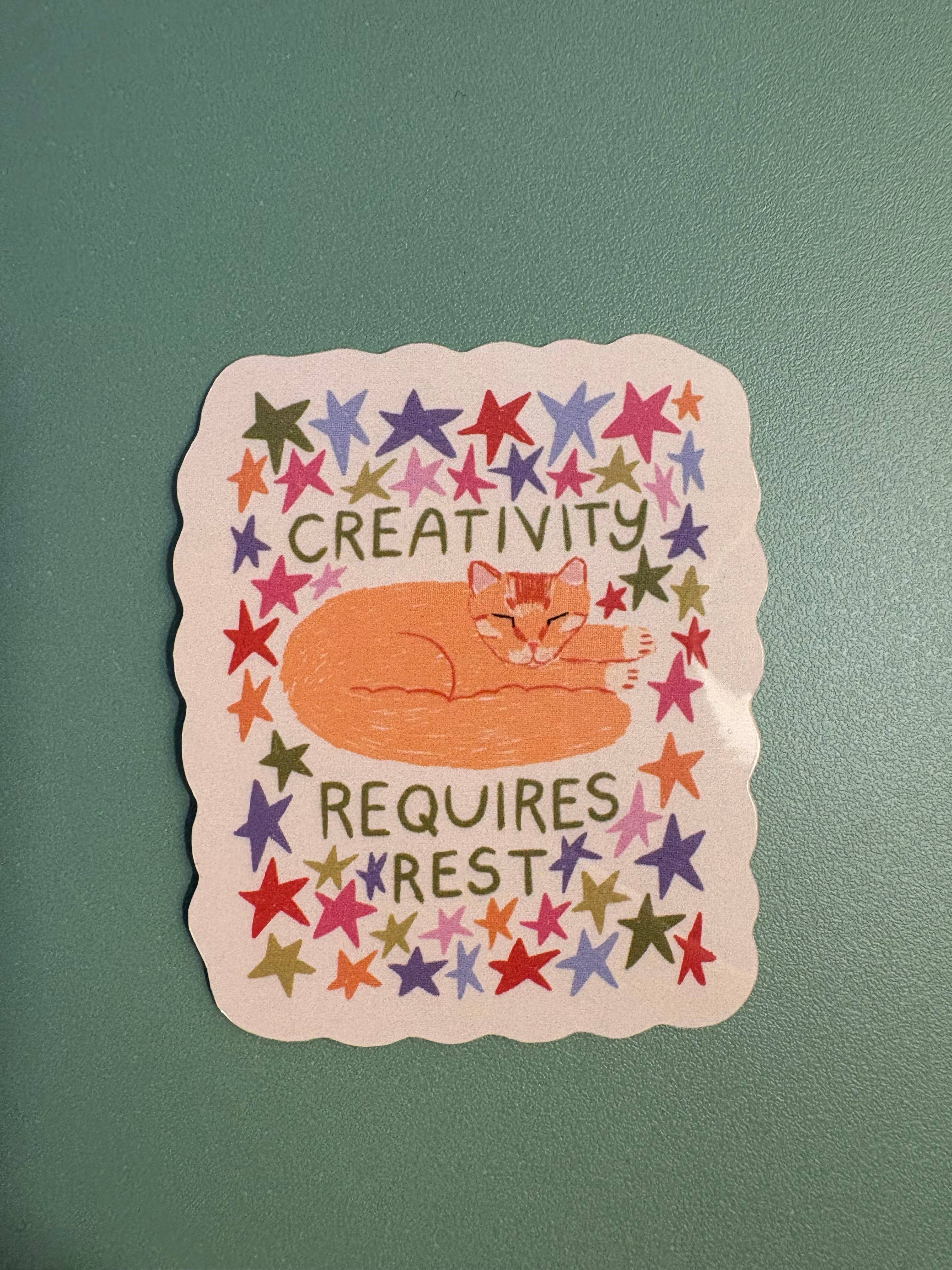 "Creativity Requires Rest" Sticker